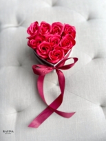 Kép 1/2 - Szappan rózsa szív piros 10 cm 