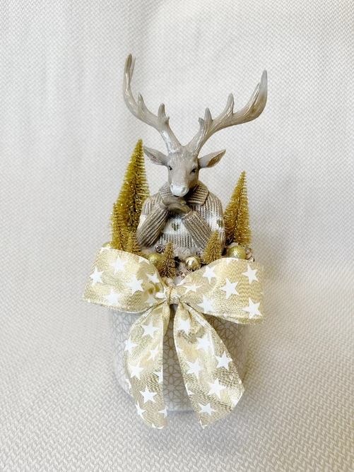 Adventi asztaldísz szarvassal, 27 cm  Adventi asztaldísz szarvassal, 27 cm