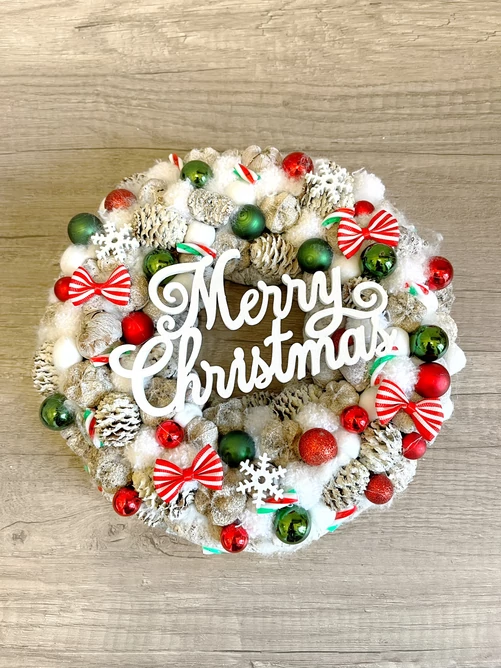 Merry Christmas kopogtató, piros zöld  színű Merry Christmas kopogtató, piros zöld  színű