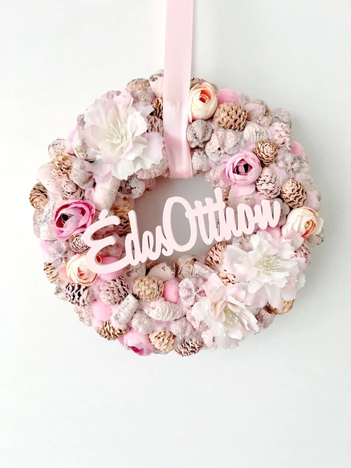 Édes otthon ajtódísz, 24 cm