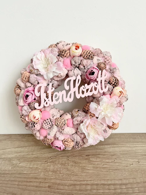 Isten hozott feliratú kopogtató, 24 cm