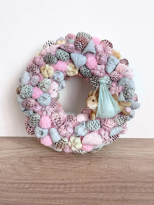 Nyuszis kopogtató ajtóra, 25 cm