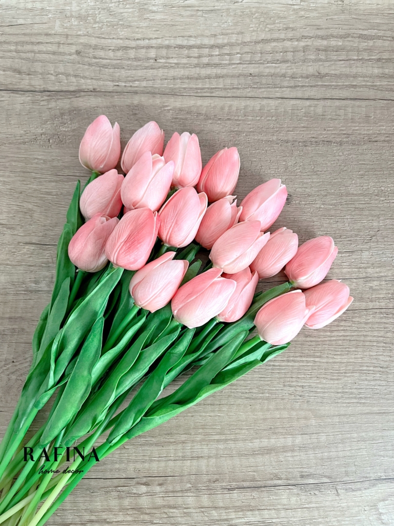 Rozsaszín gumi tulipán 1 szál